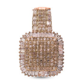 Natürlicher Champagner Diamant P3 Anhänger 925 Silber Roségold Vermeil ca. 1.00 ct