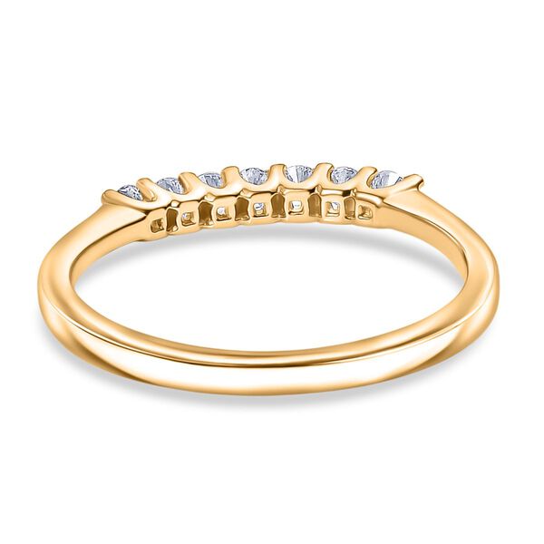 LUXURIANT SI-GH Labor Diamant Ring, 925 Silber 750 vergoldet - 0,25 ct. image number 5