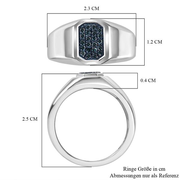 Blauer Diamant-Herrenring - 0,25 ct. image number 7