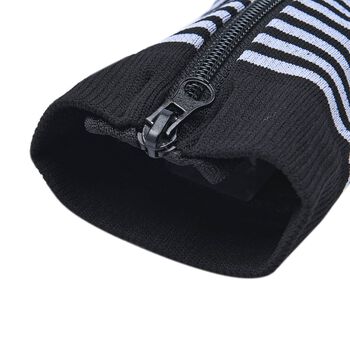 2er-Set Rei&szlig;verschluss-Socken, 38cm L&auml;nge, S/M, Schwarz-Wei&szlig;