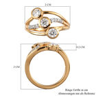 Moissanit-Ring, 925 Silber Gelbgold Vermeil  ca. 0,79 ct image number 6