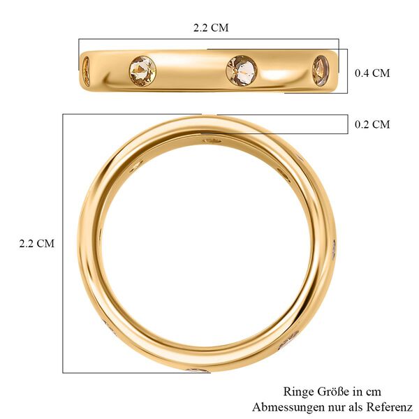 AA natürlicher, goldener Tansanit-Ring - 0,59 ct. image number 7