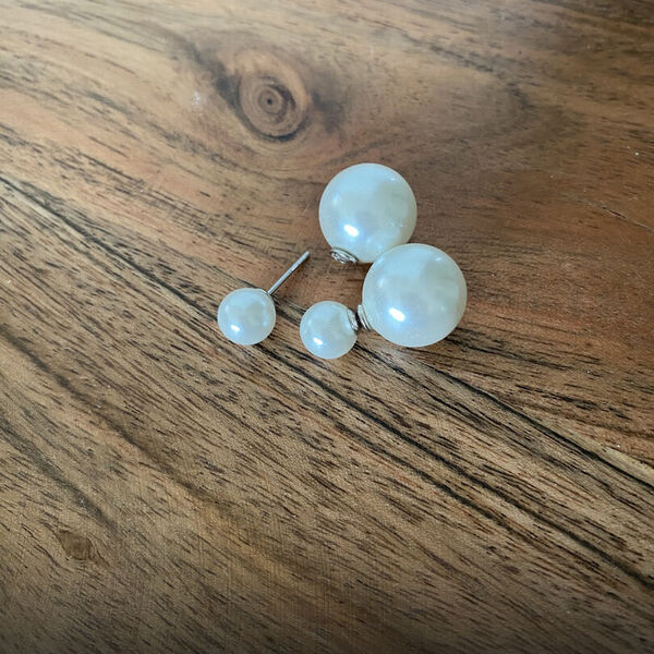 Türkise Muschelkernperlen Ohrtsecker image number 6