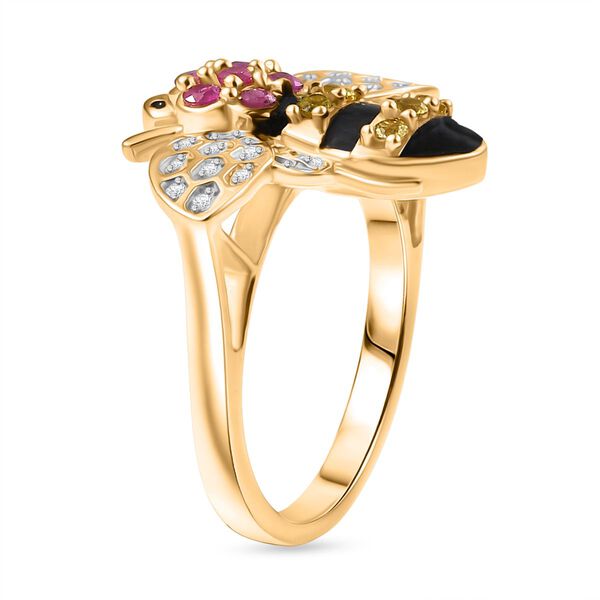 GP Trionfo Kollektion- Gelber, rosa, blauer Saphir und Zirkon Ring - 0,68 ct. image number 6