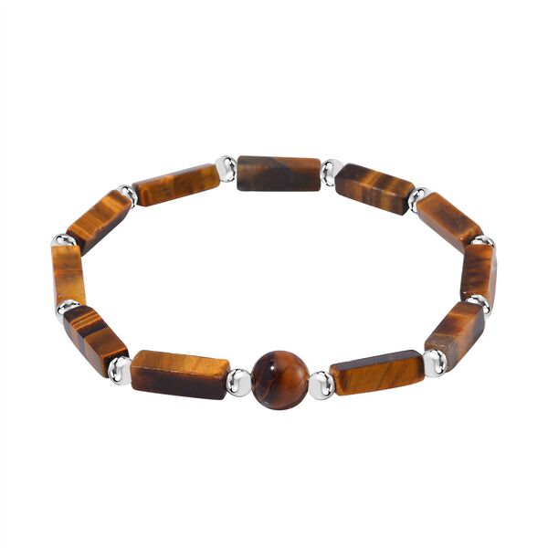 3er-Set- Gelbe Tigerauge und weiße Kristall Quarz-Armbänder - 231 ct. image number 3