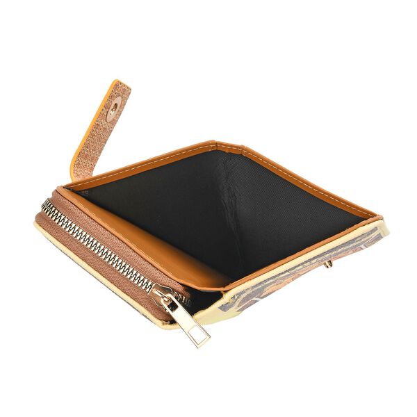 Langportemonnaie, RFID-Schutz, 19x4x9cm, Gold Multicolor, Alphonse-Mucha-Motiv. image number 7