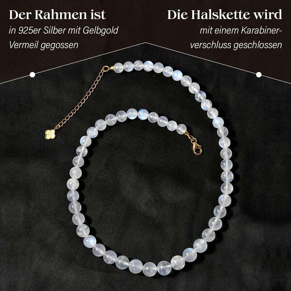 D'Joy Regenbogen Mondstein Halskette, 45 cm - 210 ct. image number 4