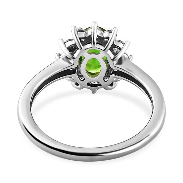 Natürlicher Chromdiopsid und Zirkon-Ring - 1,39 ct. image number 6