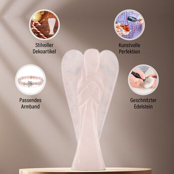 Handgefertigtes Rosenquarz-Geschenkset