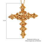 Citrin Kreuz-Anhänger mit Kette, 925 Silber vergoldet ca. 4,81 ct image number 5