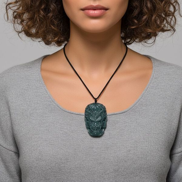 Nat&uuml;rliche Olmek Jadeit 70cm Halskette - 250 ct. image number 3