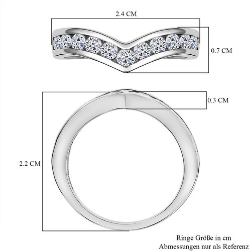LUXURIANT DIAMOND - Lab Grown Diamant SI-GH Ring 925 Silber rhodiniert (Größe 18.00) ca. 1.17 ct image number 6
