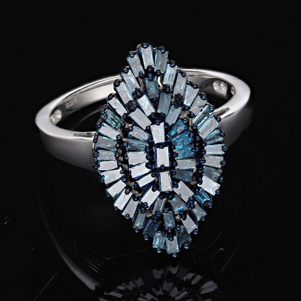 Blauer Diamant-Ring - 1 ct. image number 2