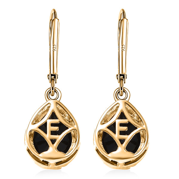 EverTrue AA schwarze Glasachat Ohrringe - 3,66 ct. image number 5