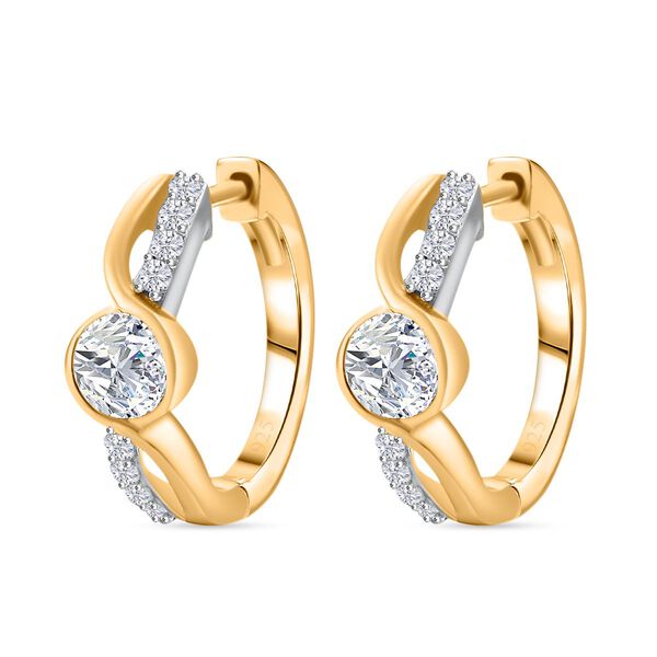 Moissanit Bicolor Ohrringe, ca. 1,16 ct. image number 4