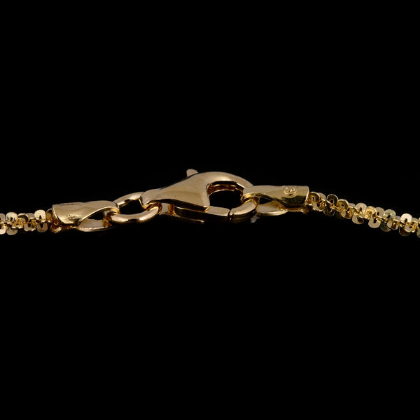 Italienisches Diamantschliff-Armband, ca. 19 cm, 925 Silber Gelbgold-&Uuml;berzug image number 3