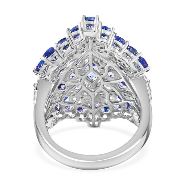 Tansanit Ring 925 Silber rhodiniert (Größe 18.00) ca. 6,16 ct image number 6