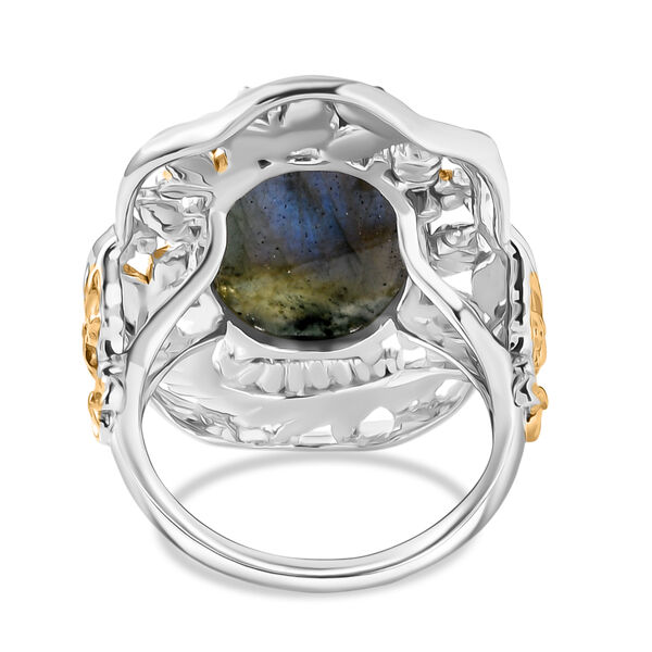 EVER TRUE AAA Labradorit Ring Nickelfreies Messing Zweifarbige Beschichtung (Gr&ouml;&szlig;e 18.00) ca. 12,55 ct image number 5