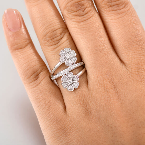 LUXURIANT SI-GH Labor Diamant Ring, 925 Silber rhodiniert - 0,54 ct. image number 2