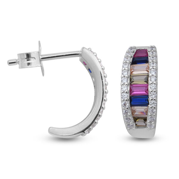 LUSTRO STELLA - Mehrfarbiger Zirkonia Ohrringe 925 Silber rhodiniert ca. 0,73 ct image number 3