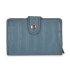 Portemonnaie im PU-Kroko-Design mit RFID-Schutz - Minimalistisches Bifold Wallet,, 6,8x10x1,2 cm