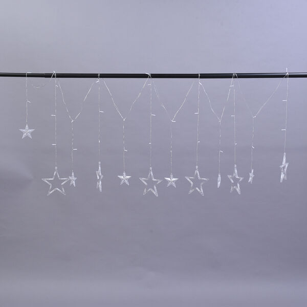 126 LED Vorhang warmwei&szlig;e Lichterkette - Stern, 3xAA (nicht inkl.), Gr&ouml;&szlig;e 350x85 cm image number 7