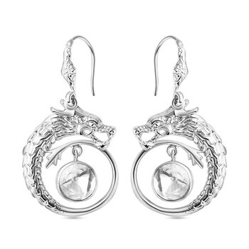 Royal Bali - Moissanit Drachen Ohrringe 925 Silber ca. 1.64 ct