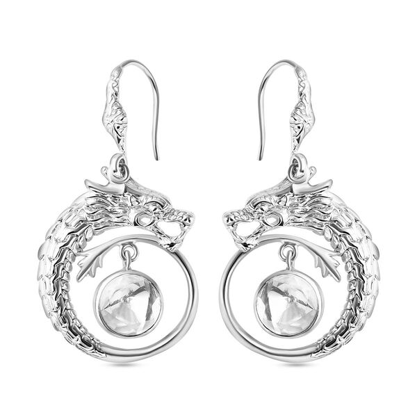 Royal Bali - Moissanit Drachen Ohrringe 925 Silber ca. 1.64 ct