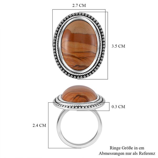 Bild Jaspis Ring 316L Edelstahl (Gr&ouml;&szlig;e 16.00) ca. 25.00 ct image number 5