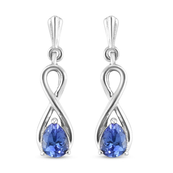 AA Tansanit Solit&auml;r Ohrh&auml;nger in Silber, 0,65 ct. image number 0