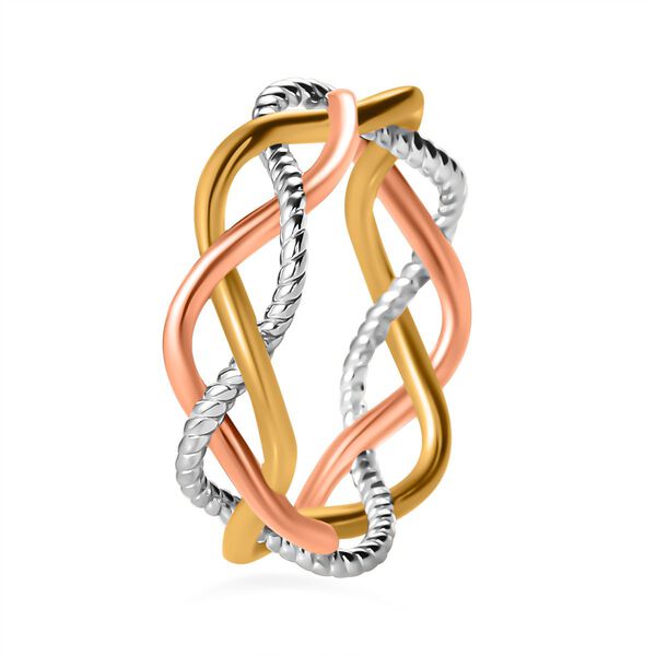 Dreifarbiger verflochtener Ring image number 5