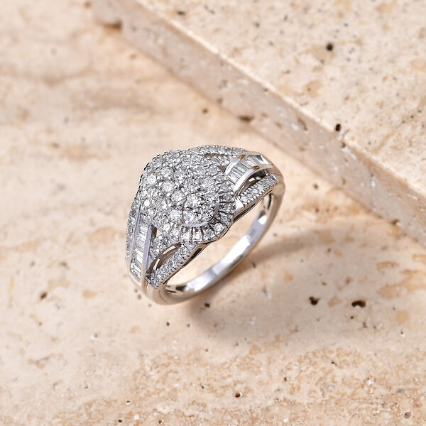 LUXURIANT DIAMOND - Lab Grown Diamant SI-GH Ring 925 Silber Rhodiniert (Gr&ouml;&szlig;e 18.00) ca. 1,00 ct image number 1