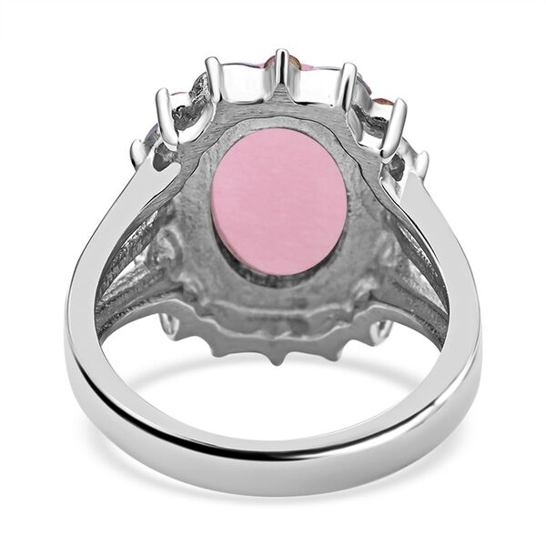 Rosenquarz, fuchsiafarbener und lila Kristall-Ring - 10 ct. image number 6