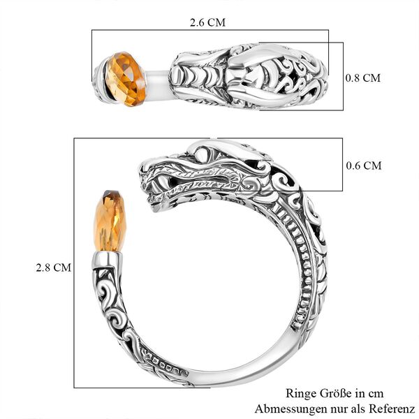 Royal Bali Kollektion- Citrin Ring- 3 Ct. image number 5
