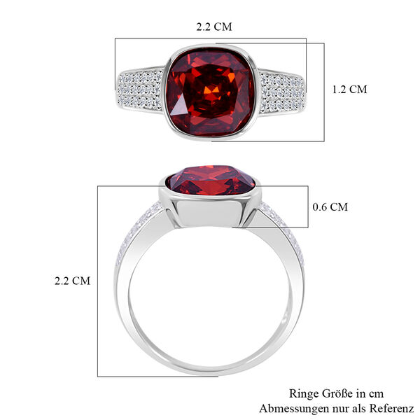LUSTRO STELLA orange und weißer Zirkonia-Ring - 9,03 ct. image number 4