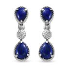 Lapislazuli-Ohrringe, Edelstahl ca. 5,11 ct