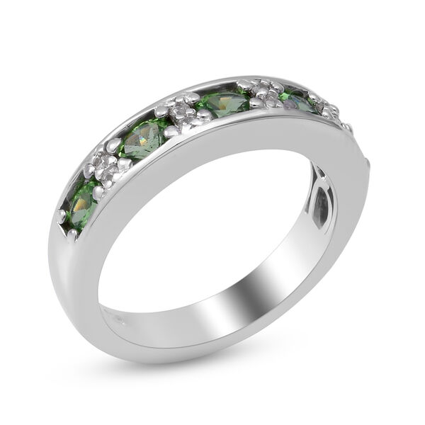 Tsavorite Granat und Zirkon Bandring - 0,90 ct. image number 3
