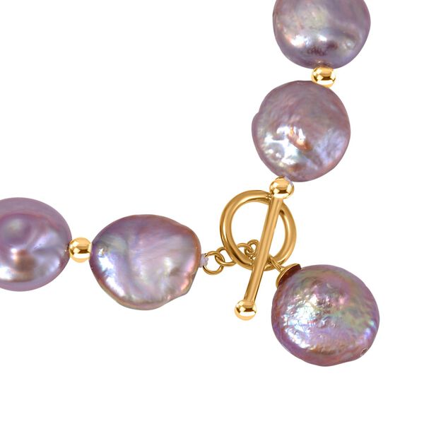 11-12mm lila Süßwasserperlen-Armband, 19cm - 64 ct. image number 3