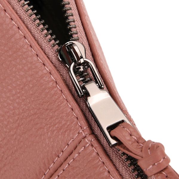 Echtleder-Hobo-Bag mit abnehmbarem Schulterriemen, 41x10x35 cm, Altrosa image number 7