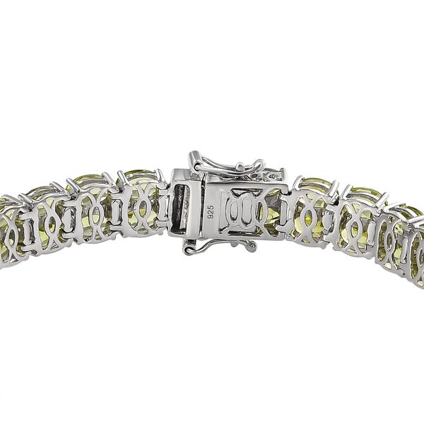 Nat&uuml;rliches Peridot-Armband in Silber image number 4