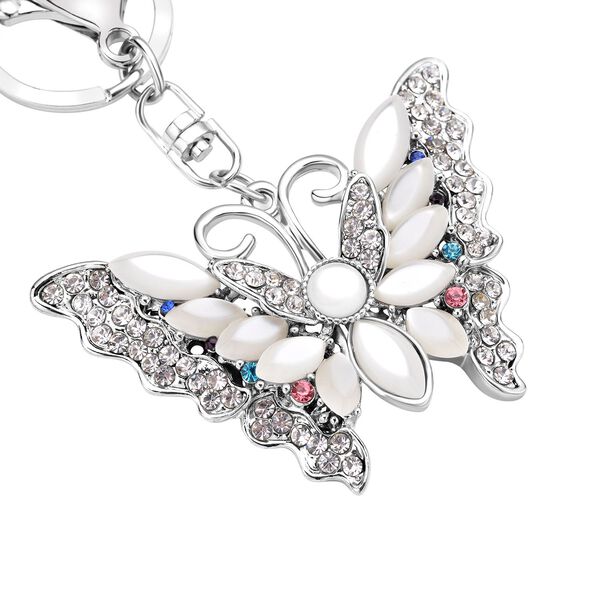 Mehrfarbige Kristall-Sternschnuppe-, Biene- und Schmetterling-Schlüsselanhänger image number 3