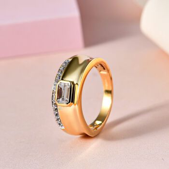 AAA Turkizit und Zirkon Herrenring - 0,97 ct.