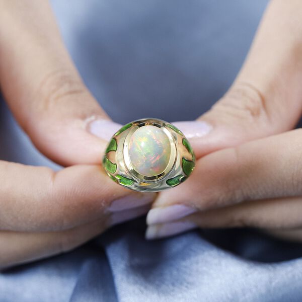 AA natürlicher, äthiopischer Welo Opal-Ring - 3,37 ct. image number 4