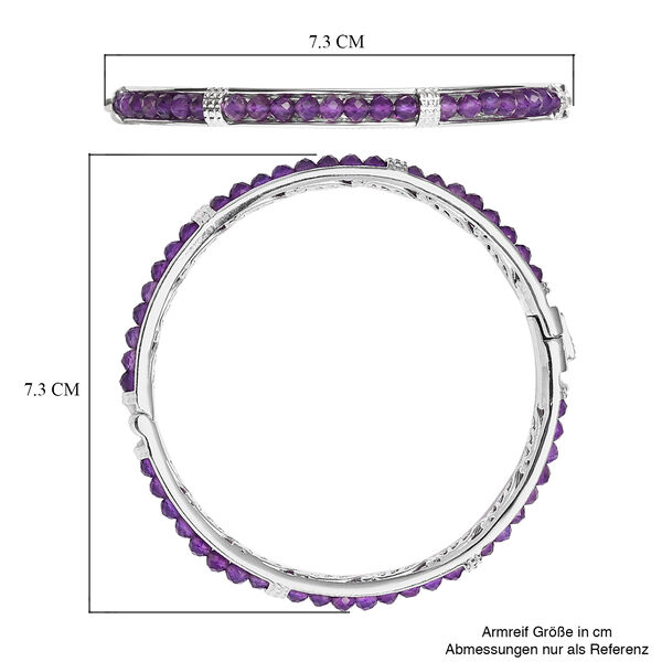 Afrikanischer Amethyst-Armreif, 19 cm, Messing platiniert ca. 20,20 ct image number 5