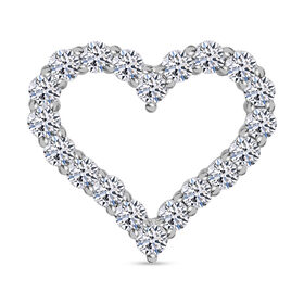 LUXURIANT DIAMOND- SI-GH Labor Diamant Anhänger, 925 Silber platiniert - 0,50 ct.