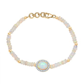 D'Joy AA nat&uuml;rliches, &auml;thiopisches Welo Opal 18cm Armband - 14,92 ct.