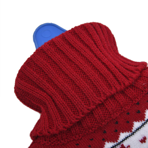 2er-Set W&auml;rmflasche mit Strickbezug, 2000ml und 1 Paar rutschfeste Haussocken mit Sherpa Futter, Einheitsgr&ouml;&szlig;e 18x32 cm&nbsp; image number 5