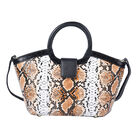 Handtasche aus 100% echtem Leder, Größe 40x13x22 cm, Braun