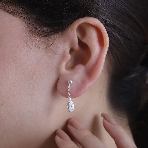 J Francis gefertigt mit SWAROVSKI- Swarovski Zirkonia Ohrringe image number 3