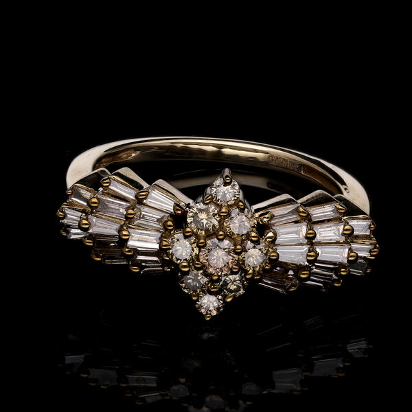 LUXORO SGL zertifizierter I1 G-H Diamant Ballerina-Ring in 585 Gold - 1 ct. image number 2
